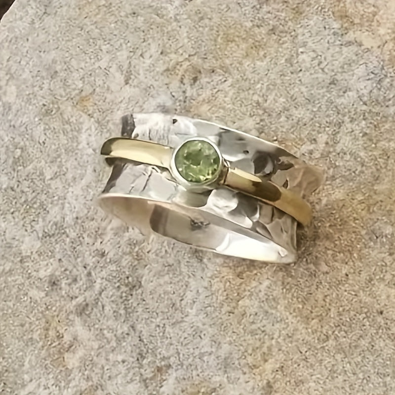 Bague Élégante en Zircone Verte 1