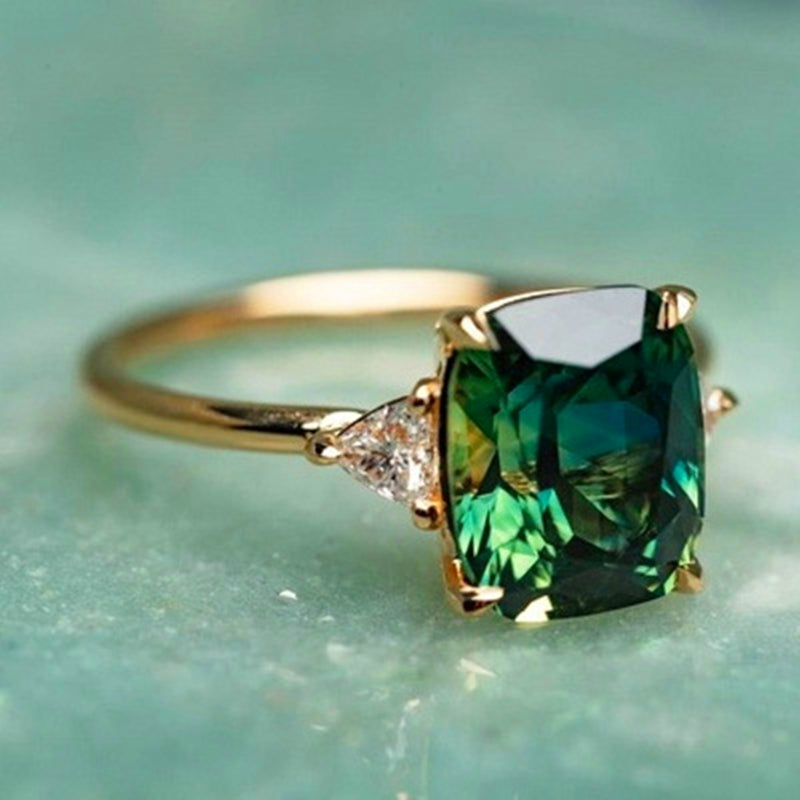 Bague en Or avec Zircon Vert 0
