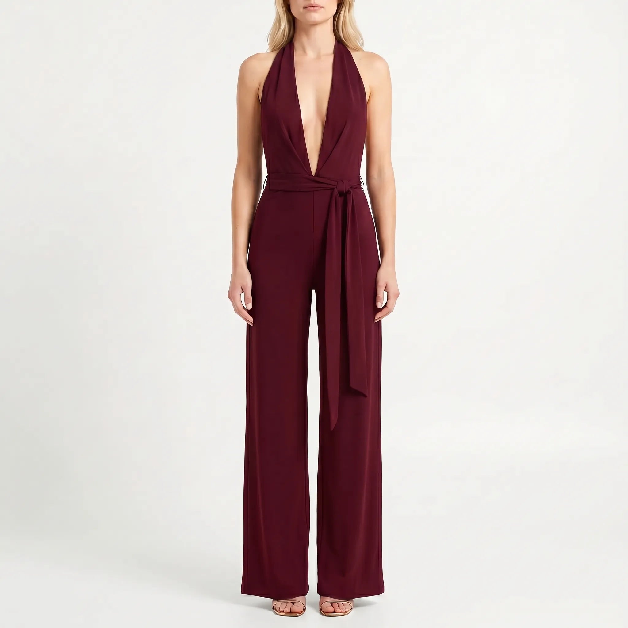 Kara | Rückenfreier Jumpsuit Mit Neckholder-Ausschnitt