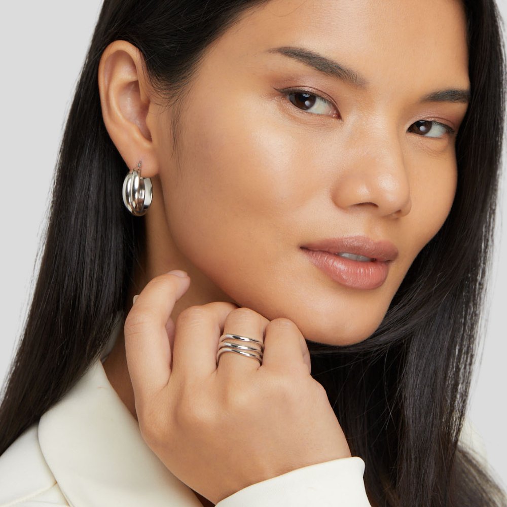 Bague Superposée en Argent Kiya 2