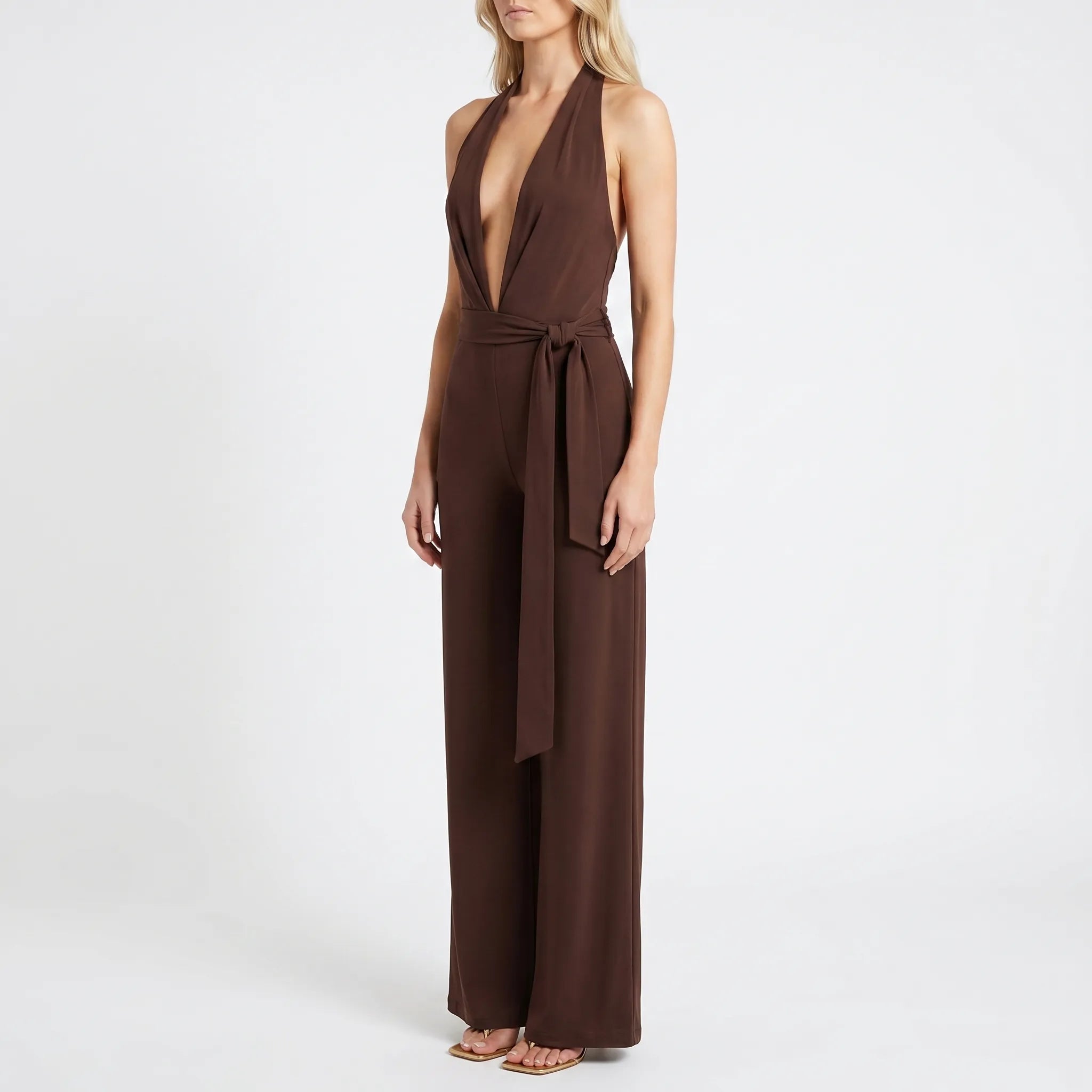 Kara  | Rückenfreier Jumpsuit Mit Neckholder-Ausschnitt