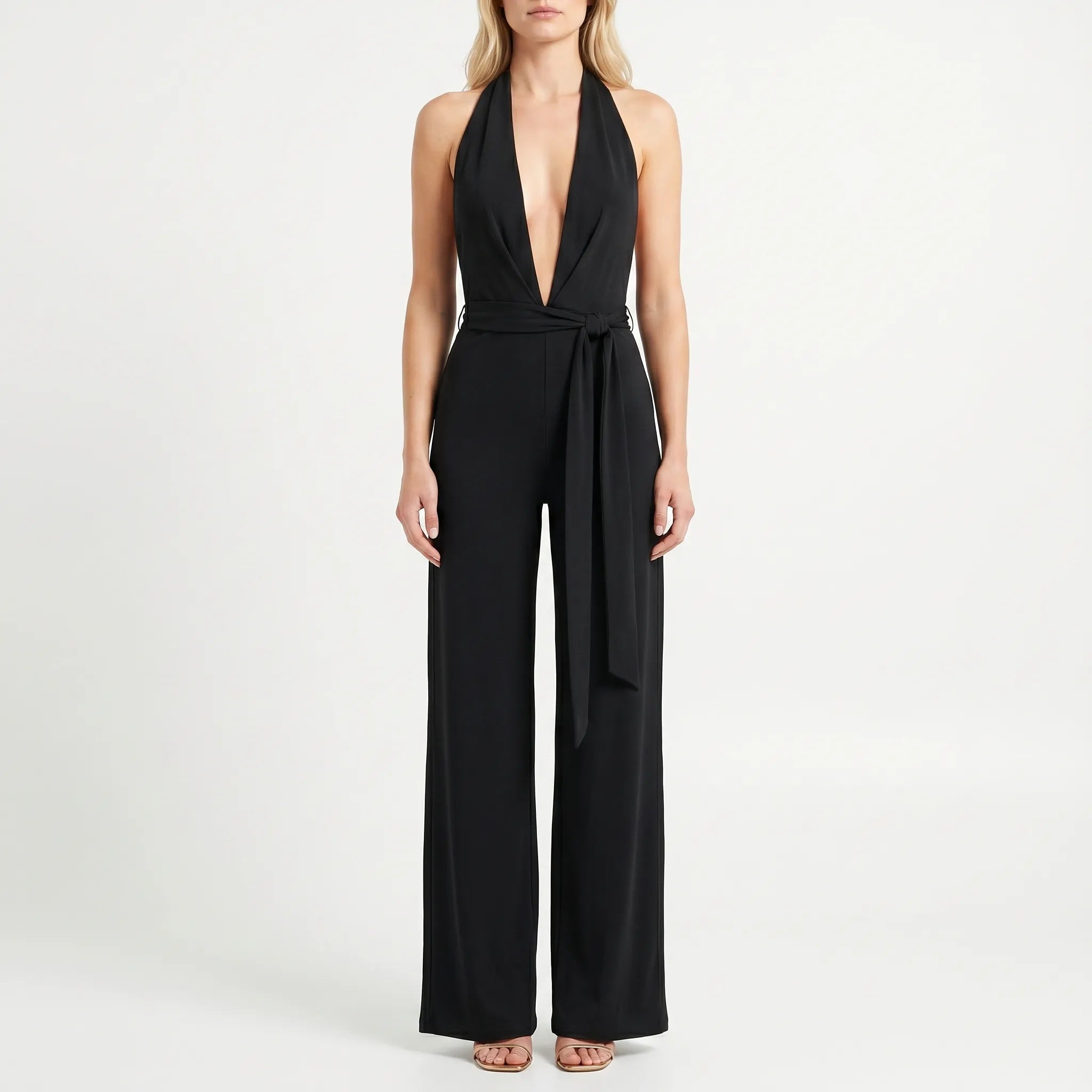 Kara  | Rückenfreier Jumpsuit Mit Neckholder-Ausschnitt