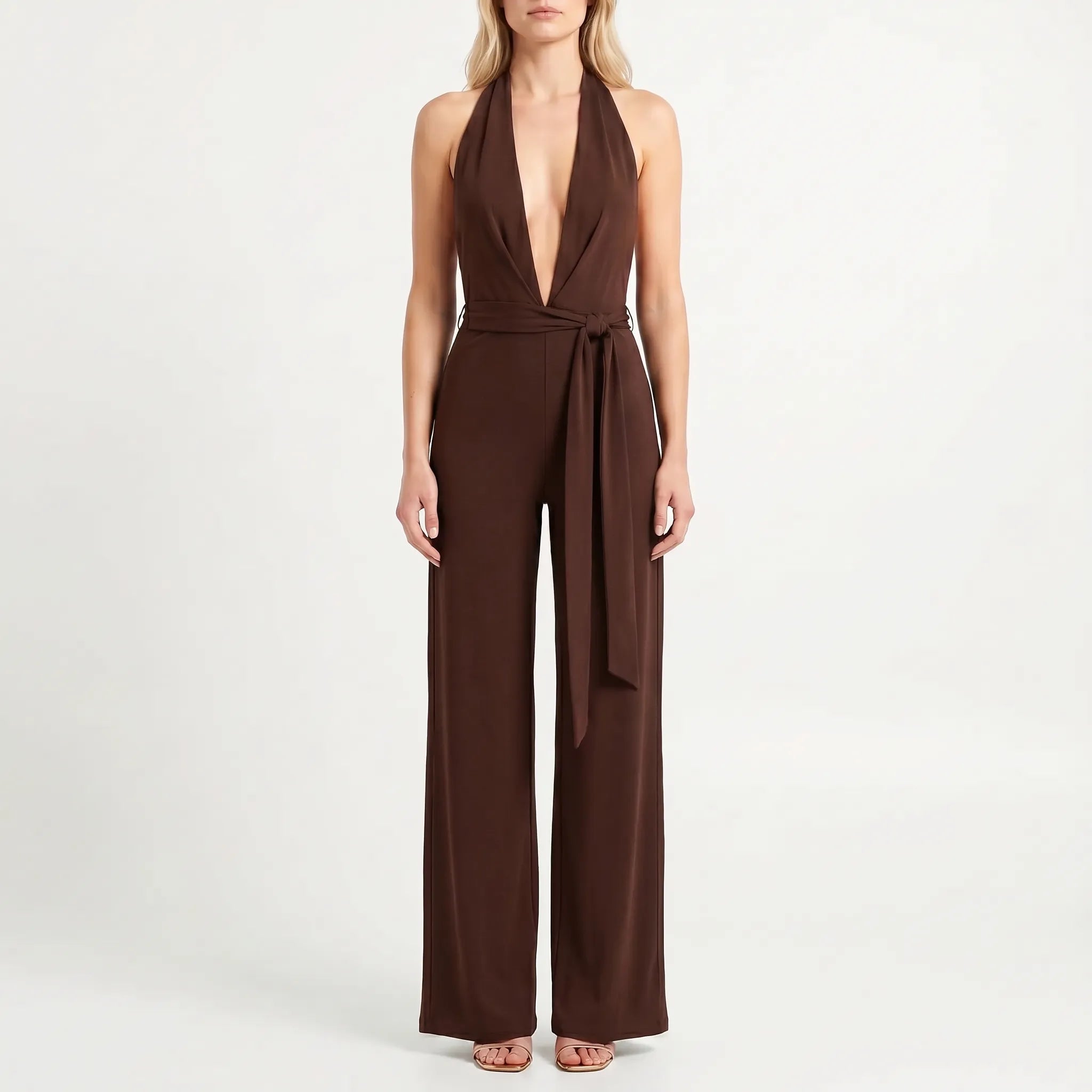 Kara  | Rückenfreier Jumpsuit Mit Neckholder-Ausschnitt