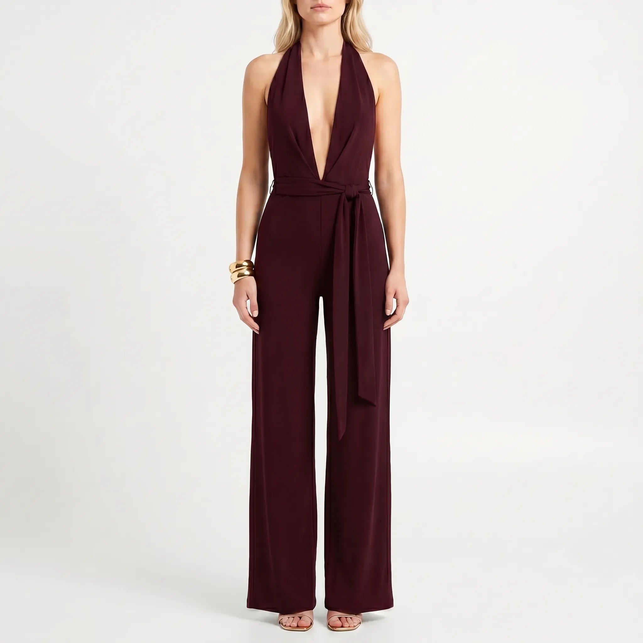 Kara  | Rückenfreier Jumpsuit Mit Neckholder-Ausschnitt